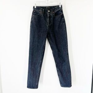 Denim Forum Aritzia The Boyfriend High Loose Jeans Black Button Fly